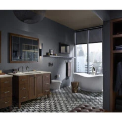 KOHLER Loure Vibrant Brushed Nickel 2-handle Widespread WaterSense Bathroom Sink Faucet With Drain -Pro House Shop 650531928214 08115862 1800x1800