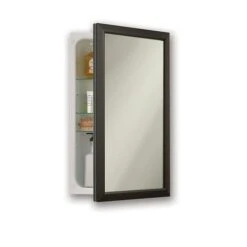 Jensen Hampton 15.75-in X 25.5-in Rectangle Recessed Mirrored Medicine Cabinet
