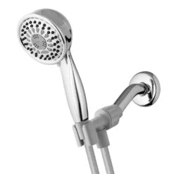 5-Spray 3.5 In. Single Wall Mount Low Flow Handheld Shower Head In Chrome