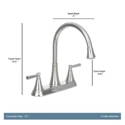 Cantara High-Arc 2-Handle Standard Kitchen Faucet With Side Sprayer In Polished Chrome 12 Cantara High-Arc 2-Handle Standard Kitchen Faucet With Side Sprayer In Polished Chrome -Pro House Shop 77fdb1a8f301a41f8985d954b7be0529 1800x1800