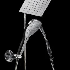 DreamSpa Dream Spa Chrome 4-Spray Rain Dual Shower Head 2.5-GPM (9.5-LPM) -Pro House Shop 786696016845 08868869 1800x1800