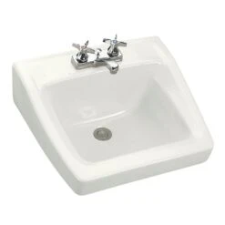 KOHLER Chesapeake Wall-Mount Vitreous China Bathroom Sink In White With Overflow Drain