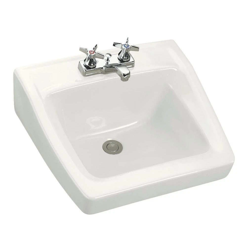 KOHLER Chesapeake Wall-Mount Vitreous China Bathroom Sink In White With Overflow Drain 3 KOHLER Chesapeake Wall-Mount Vitreous China Bathroom Sink In White With Overflow Drain