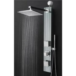 AKDY 35-in Brushed Stainless Steel 2-Spray Shower Panel System (Valve Included) -Pro House Shop 810764027089 10486038 1800x1800