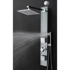 AKDY 35-in Brushed Stainless Steel 2-Spray Shower Panel System (Valve Included) -Pro House Shop 810764027089 10486039 1800x1800