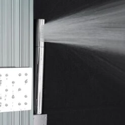 AKDY 35-in Brushed Stainless Steel 2-Spray Shower Panel System (Valve Included) -Pro House Shop 810764027089 10486041 1800x1800