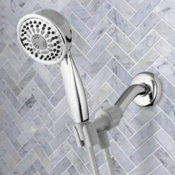 5-Spray 3.5 In. Single Wall Mount Low Flow Handheld Shower Head In Chrome -Pro House Shop 84635a42554b1902f0f3b90ce56285a5 1800x1800