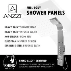 ANZZI Echo Series Brushed 4-Spray Shower Panel System (Valve Included) -Pro House Shop 848308072981 10182885 1800x1800
