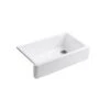 KOHLER Whitehaven 35.68-in X 21.56-in White Single Bowl Tall (8-in Or Larger) Undermount Apron Front/Farmhouse Residential Kitchen Sink -Pro House Shop 885612051806 1800x1800