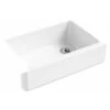 KOHLER Whitehaven 32.68-in X 21.56-in White Single Bowl Tall (8-in Or Larger) Drop-In Apron Front/Farmhouse Residential Kitchen Sink