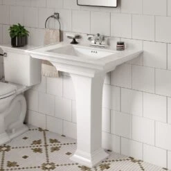American Standard Town Square S 4 In. Faucet Hole Pedestal Sink Top Only In White 13 American Standard Town Square S 4 In. Faucet Hole Pedestal Sink Top Only In White -Pro House Shop 8872d7768b7bb1fdf038fdd9294dd669 1800x1800