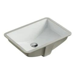 20-7/8 In. X 14-3/4 In. Rectrangle Undermount Vitreous Glazed Ceramic Lavatory Vanity Bathroom Sink Pure White