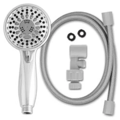 5-Spray 3.5 In. Single Wall Mount Low Flow Handheld Shower Head In Chrome -Pro House Shop 93a18c525a878bccd3f7fb8d8567aac1 1800x1800