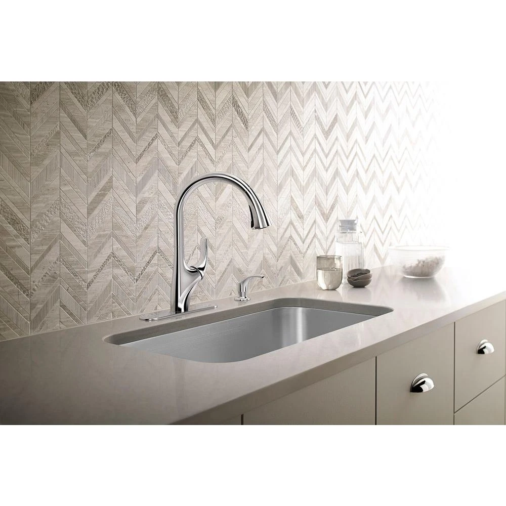 Trielle Single-Handle Pull-Down Sprayer Kitchen Faucet In Chrome 11 Trielle Single-Handle Pull-Down Sprayer Kitchen Faucet In Chrome - Image 9