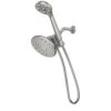HydroRoller Massage 3-Spray 7.5 In. Dual Handheld Shower Head With Body Spray In Spot Resist Brushed Nickel
