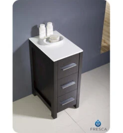 Fresca Torino 12"W X 18"D X 28"H Espresso Linen Cabinet -Pro House Shop FST6212ES 2 1800x1800