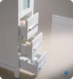 Fresca Torino 12"W X 15"D X 68-1/8"H White Linen Cabinet -Pro House Shop FST6260WH 5 1800x1800