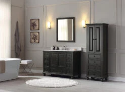 Avanity Thompson 24"W X 16"D X 68"H Charcoal Glaze Linen Cabinet -Pro House Shop THOMPSON VSM48 CL C 1800x1800