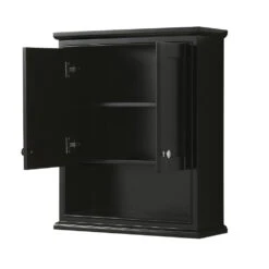 Wyndham Collection Deborah 25"W X 9"D X 30"H Dark Espresso Bathroom Wall Cabinet -Pro House Shop WC 2020 WC DES OPEN 1800x1800