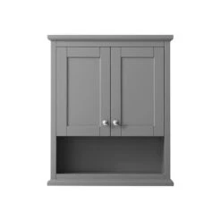 Wyndham Collection Avery 25"W X 9"D X 30"H Dark Gray Bathroom Wall Cabinet -Pro House Shop WC 2323 WC DKG FRONT 1800x1800
