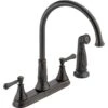 Cassidy 2-Handle Standard Kitchen Faucet With Side Sprayer In Venetian Bronze