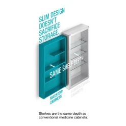 Maxstow 20 In. X 24 In. Frameless Surface-Mount Aluminum Medicine Cabinet -Pro House Shop a624140882317d5c6cf46d2180b36e18 1800x1800