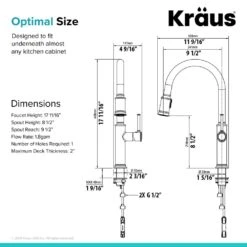 Sellette Single-Handle Pull-Down Sprayer Kitchen Faucet With Dual Function Sprayhead In Spot Free Stainless Steel -Pro House Shop a7084b588adc2854504b587b28e41ff4 1800x1800