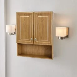 23-1/8 In. W X 27-7/8 In. H Framed Surface-Mount Bathroom Medicine Cabinet In Oak -Pro House Shop a9bce30439b579d3cd800dad6b27f81c 1800x1800