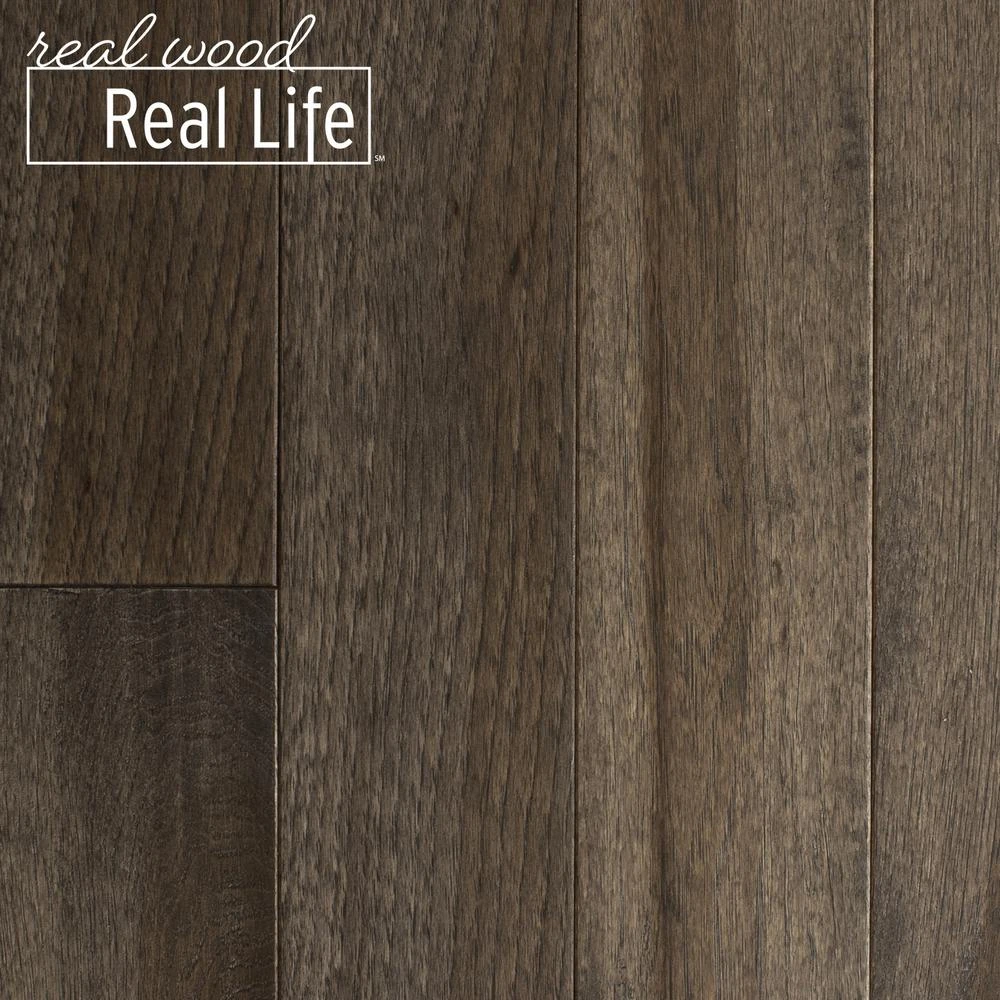 Blue Ridge Hardwood Flooring Hickory Heritage Grey Hand Sculpted 3/4 In. Thick X 4 In. Wide X Random Length Solid Hardwood Flooring (16 Sq. Ft./case) 3 Blue Ridge Hardwood Flooring Hickory Heritage Grey Hand Sculpted 3/4 In. Thick X 4 In. Wide X Random Length Solid Hardwood Flooring (16 Sq. Ft./case)