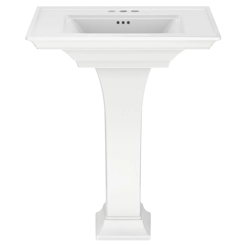 American Standard Town Square S 4 In. Faucet Hole Pedestal Sink Top Only In White 6 American Standard Town Square S 4 In. Faucet Hole Pedestal Sink Top Only In White - Image 4