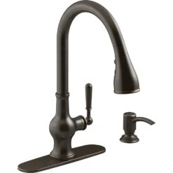 Capilano Single-Handle Pull-Down Sprayer Kitchen Faucet With Boost Technology In Oil-Rubbed Bronze