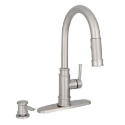 Allentown Single-Handle Pull-Down Sprayer Kitchen Faucet With Soap In SpotShield Stainless -Pro House Shop b88eb31ed2dd5eb9a76e19fee9971624 1800x1800