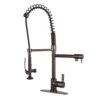 Single-Handle Pre-Rinse Spray Utility Pull-Down Sprayer Kitchen Faucet In Oil Rubbed Bronze