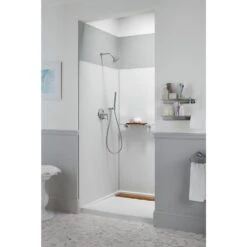 Moxie 1-Spray 5 In. Single Wall Mount Fixed Shower Head In Polished Chrome -Pro House Shop beabf7851730a2238b3ec1fdda4f94d3 1800x1800