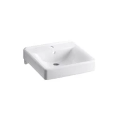 KOHLER Soho Wall-Mount Vitreous China Bathroom Sink In White With Overflow Drain