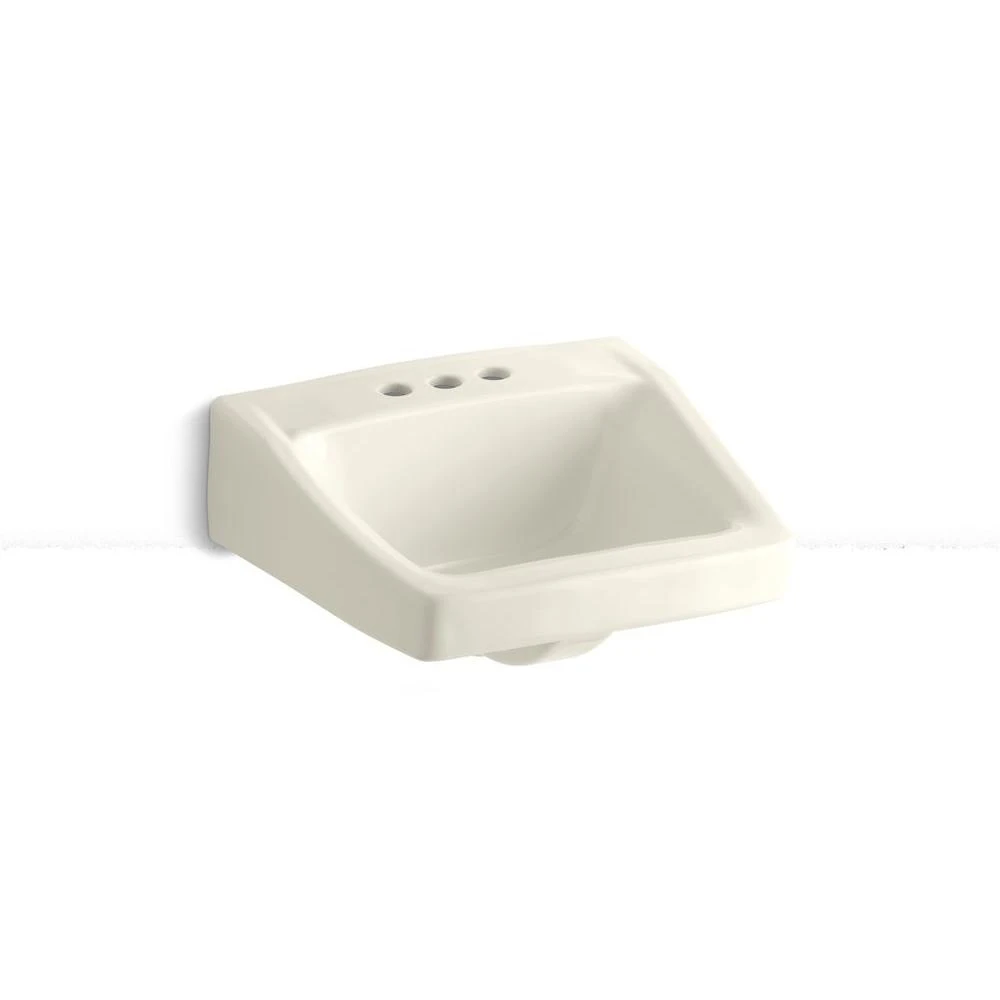 KOHLER Chesapeake Wall-Mount Vitreous China Bathroom Sink In White With Overflow Drain 9 KOHLER Chesapeake Wall-Mount Vitreous China Bathroom Sink In White With Overflow Drain - Image 7