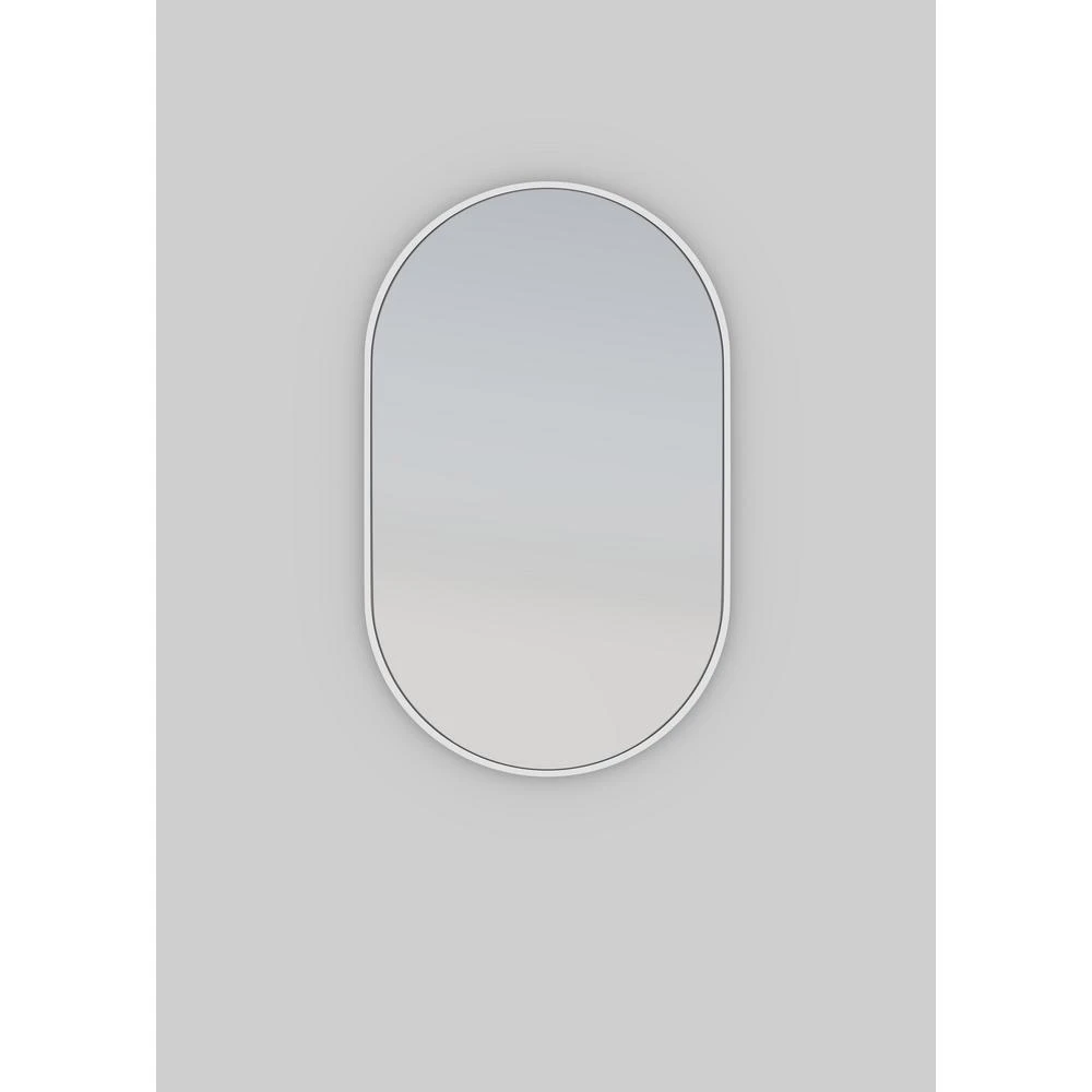 36 In. X 22 In. Pill Shape Black Stainless Steel Framed Mirror 9 36 In. X 22 In. Pill Shape Black Stainless Steel Framed Mirror - Image 7