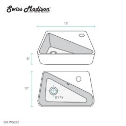 Swiss Madison Plaisir 18 In. X 11 In. Ceramic Wall Hung Vessel Sink With Right Side Faucet Mount In White -Pro House Shop d73d28afb5c2e4b605ba2e2b9bfcad37 1800x1800