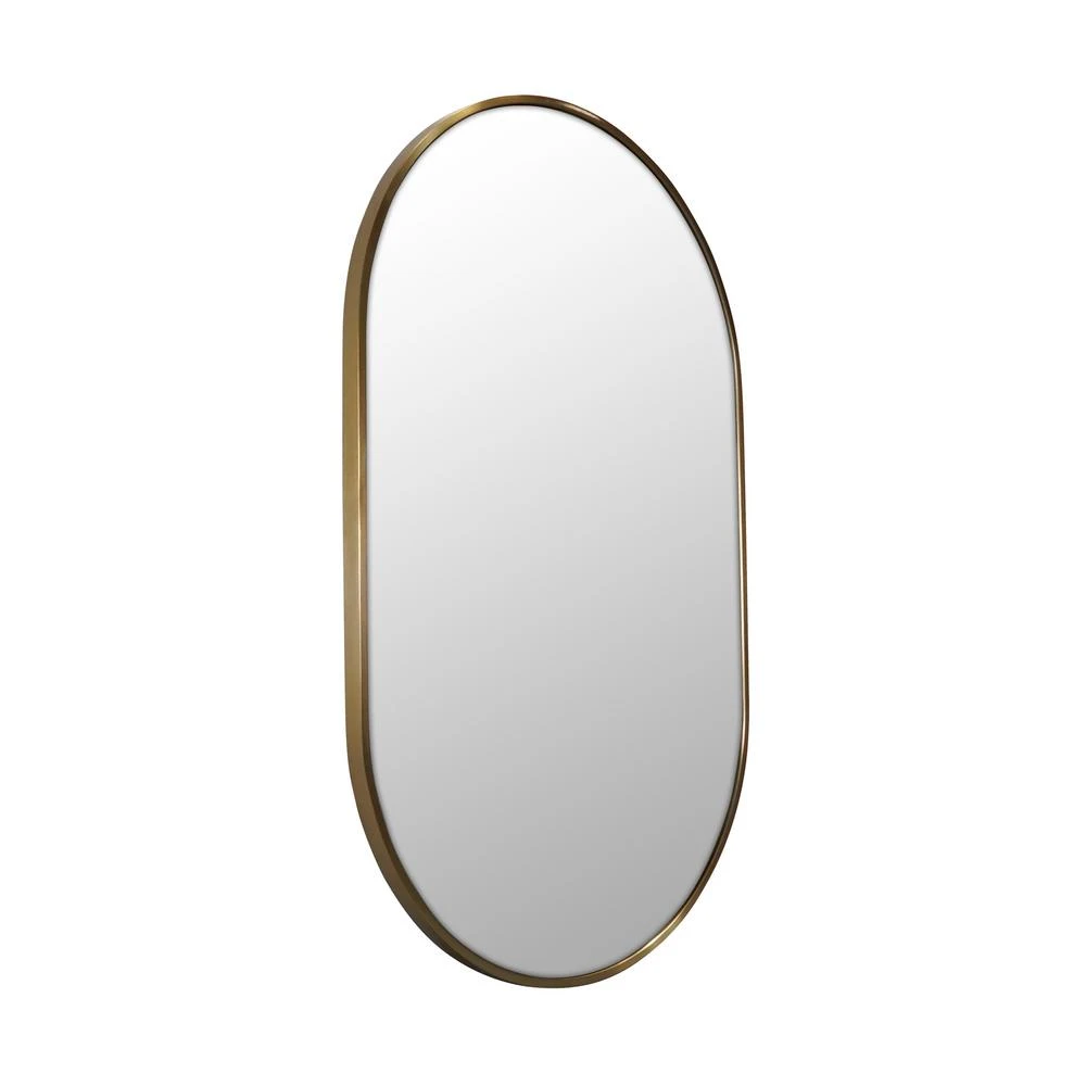 36 In. X 22 In. Pill Shape Black Stainless Steel Framed Mirror 8 36 In. X 22 In. Pill Shape Black Stainless Steel Framed Mirror - Image 6