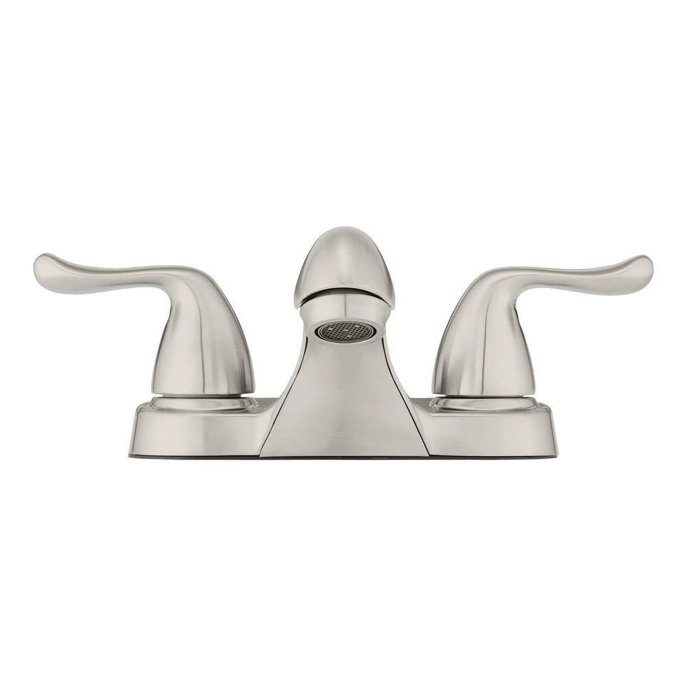Constructor 4 In. Centerset 2-Handle Low-Arc Bathroom Faucet In Brushed Nickel 6 Constructor 4 In. Centerset 2-Handle Low-Arc Bathroom Faucet In Brushed Nickel - Image 4