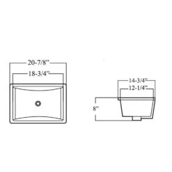 20-7/8 In. X 14-3/4 In. Rectrangle Undermount Vitreous Glazed Ceramic Lavatory Vanity Bathroom Sink Pure White -Pro House Shop e3df24f7888f7b042a456c7dbf135682 1800x1800