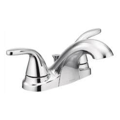 Adler 4 In. Centerset 2-Handle Low-Arc Bathroom Faucet In Chrome