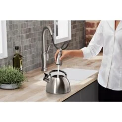 Arsdale Single-Handle Pull-Down Sprayer Kitchen Faucet With Soap/Lotion Dispenser In Vibrant Stainless 14 Arsdale Single-Handle Pull-Down Sprayer Kitchen Faucet With Soap/Lotion Dispenser In Vibrant Stainless -Pro House Shop ec18a1a9f8b896b96f60fa4dce3db719 1800x1800