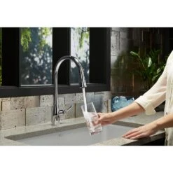 Simplice Touchless Single-Handle Pull-Down Sprayer Kitchen Faucet In Polished Chrome -Pro House Shop ff5e77ae3682a7430e6128d3f6d516d2 1800x1800